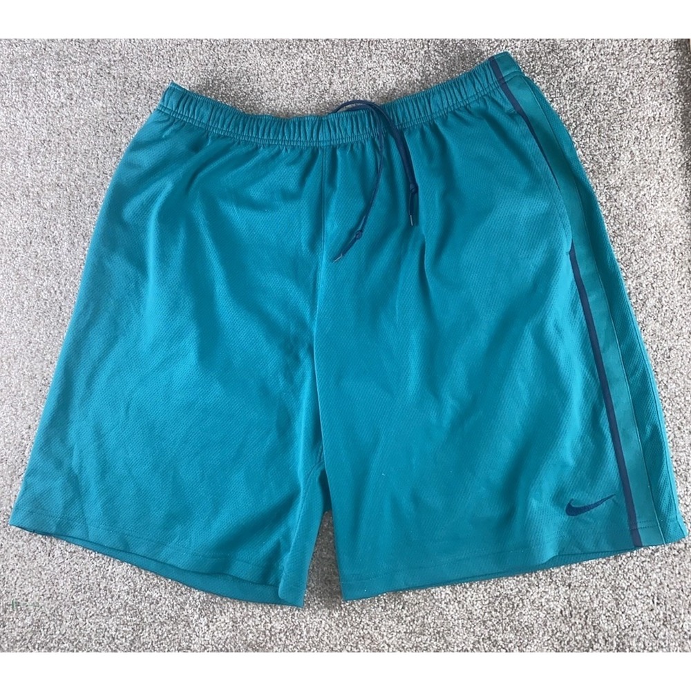Nike Running Dri Fit Atlethic Shorts Turquoise Mens XXL Performance 9" Gym Train